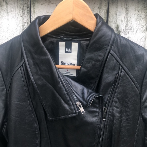 Soia & kyo leather collar zipper jacket - Picture 2 of 13